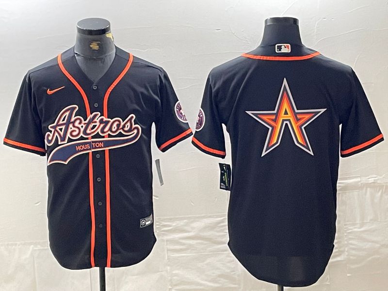 Men Houston Astros Blank Black Jointly 2024 Nike MLB Jersey style 3